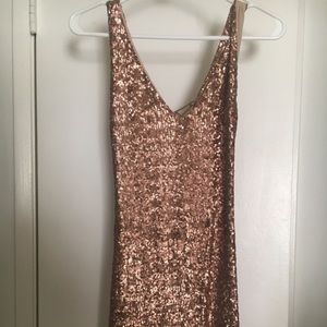 Copper Sequin Dress